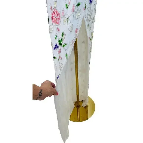 Mac Duggal Floral Embellished High Slit Sleeveless Gown 10893‎ Size 10 Dress NWT - Picture 5 of 8